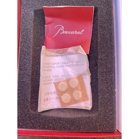 Baccarat Crystal Cherub Angel in Fluted Skirt Figurine W Hymn Book Signed w/ Box - Picture 10 of 14